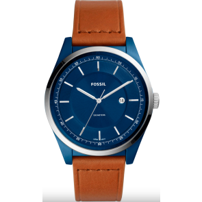 Horlogeband Fossil FS5422 Leder Bruin 22mm